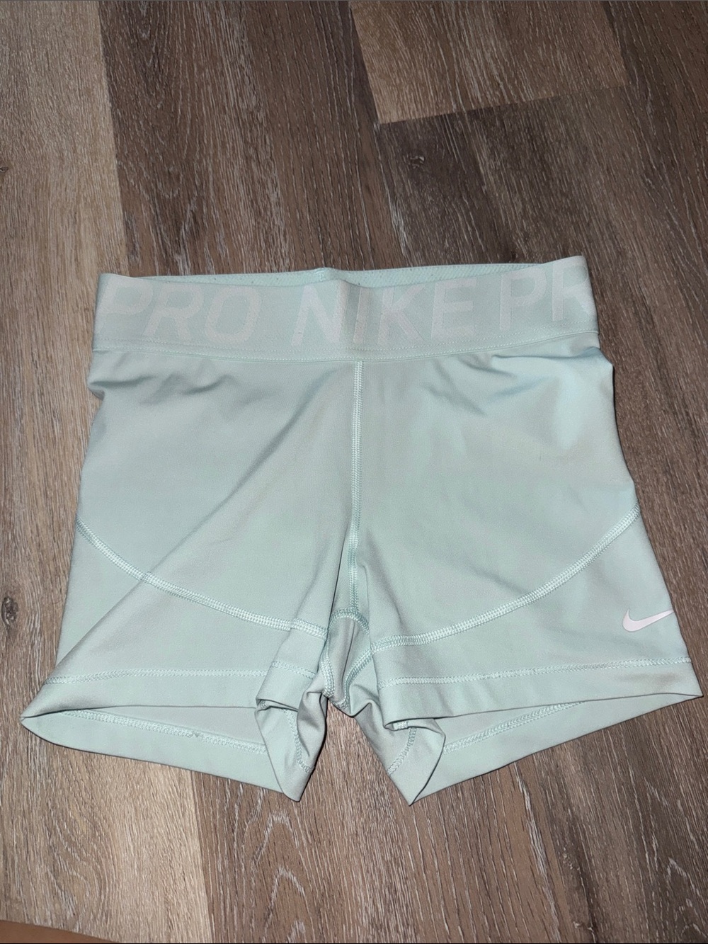 Nike Women's Mint Green Pro Compression Bike Shorts